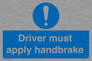 Driver must apply handbrake